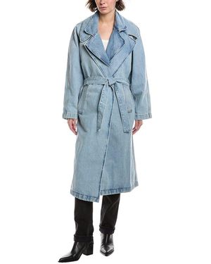 7 For All Mankind Reverse Trench Coat - Blue