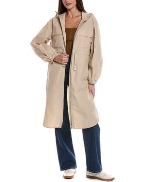 Moncler Peronne Long Parka - Natural