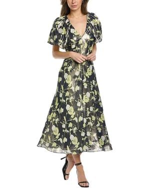 Tanya Taylor Evette Linen & Silk-Blend Mini Dress - Green