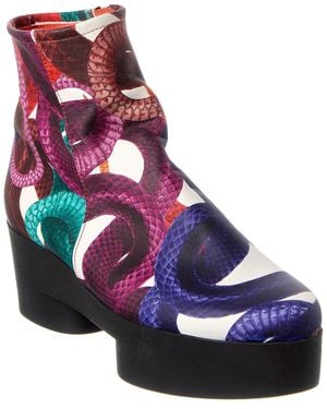 Arche Siluza Leather Platform Bootie - Purple
