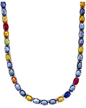 Jewels by Viomo 14K 50.27 Ct. Tw. Sapphire Necklace - Blue