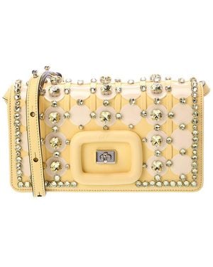 Roger Vivier Logo Leather Shoulder Bag - Metallic