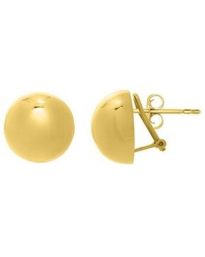 Italian Gold Over Silver 14k Studs - Metallic