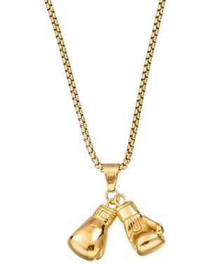 Eye Candy LA The Bold Collection Titanium Ezra Necklace - Metallic