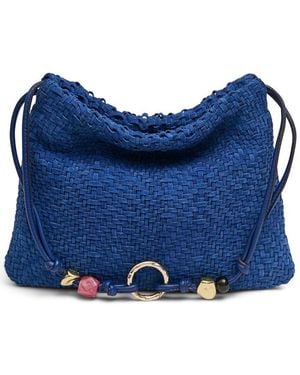 Aimee Kestenberg Tie Breaker Novelty Leather Shoulder Bag - Blue