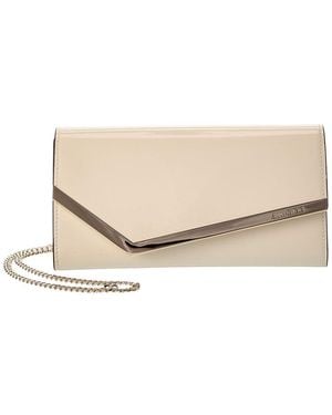 Jimmy Choo Emmie Patent Clutch - Natural