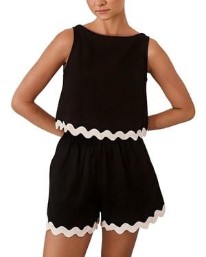 CAMILA BLANCO 2Pc Top & Short Set - Black