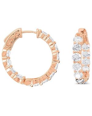 Diana M. Jewels Fine Jewelry 18k Rose Gold 4.50 Ct. Tw. Diamond Hoops - White