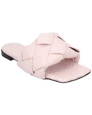 Bottega Veneta Lambskin Leather Lido Flat Sandal (Authentic Pre-Loved) - Pink