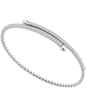Lab Grown Diamonds 14K 1.40 Ct. Tw. Lab-Grown Diamond Bangle Bracelet - Metallic