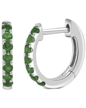 Sabrina Designs 14K 0.22 Ct. Tw. Emerald Huggie Earrings - Metallic