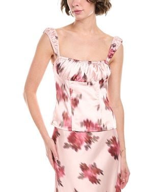 WeWoreWhat Ruched Cup Corset Top - Pink