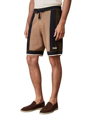 Reiss Refresh Crochet Colourblock Short - Natural
