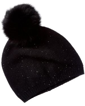 Sofiacashmere Chunky Textured Shaker Cashmere Hat, Black Sofia Cashmere sofiacashmere Chunky Textured Shaker Cashmere  main image 3