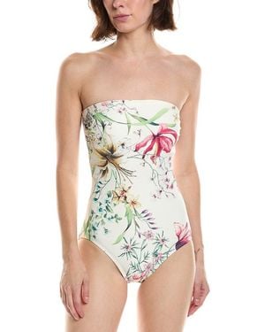 Carmen Marc Valvo Bandeau One-Piece - White