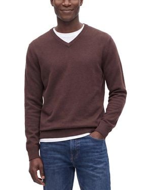 Phenix 100% Cashmere V-Neck Sweater - Red