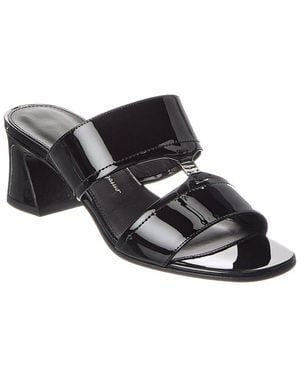 Ferragamo Tot Patent Sandal - Black