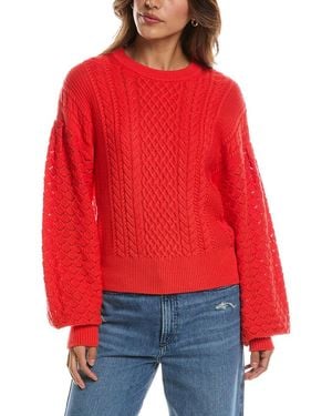 525 America Cable Knit Jumper - Red