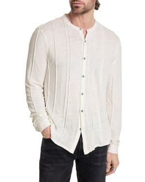John Varvatos Dyckman Regular Fit Linen-Blend Shirt - White