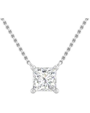 Lab Grown Diamonds 14k 1.00 Ct. Tw. Lab-grown Diamond Necklace - Metallic