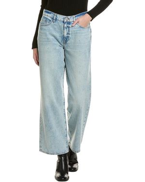 Triarchy Ms. Miley Striped Medium Baggy Jean - Blue