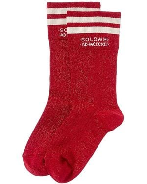Brunello Cucinelli Two-Tone Socks - Red