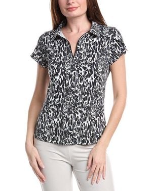 IBKUL Tulip Sleeve Polo Shirt - Black