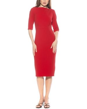 Alexia Admor Seraphina Boatneck Sheath Dress - Red