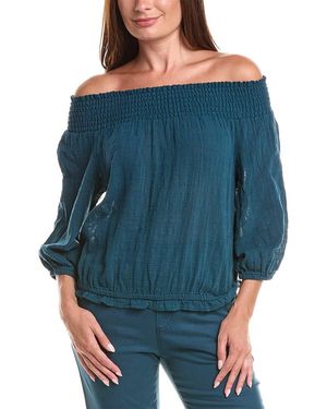 XCVI Jolia Gauze Top - Blue