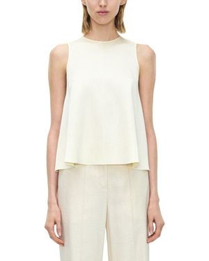 Adam Lippes Elias Silk Top - White