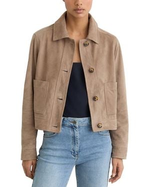 Reiss Sonny Suede Jacket - Blue