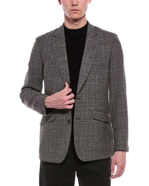 Rag & Bone Butler Plaid Wool Blazer - Gray