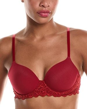 Hanro Luxury Moments Lace T-Shirt Bra - Red