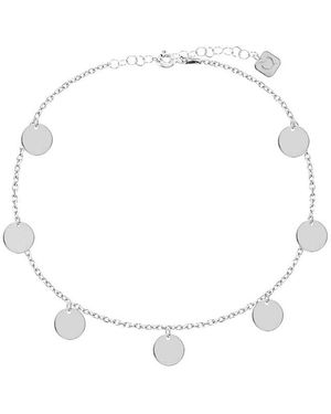 Gabi Rielle 18K Over Shimmering Discs Anklet - Metallic