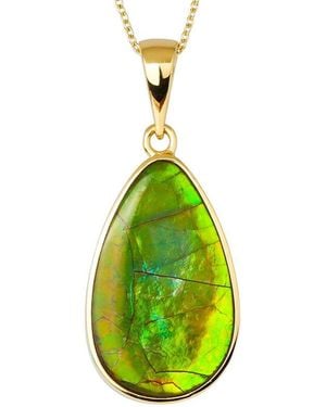 TIRAMISU 14k Over Silver 11.96 Ct. Tw. Ammolite Necklace - Green