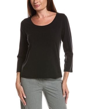 Eileen Fisher Scoop Neck Top - Black