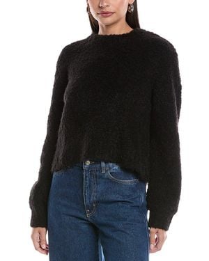 Bella Dahl Wool-Blend Crew Neck Sweater - Black