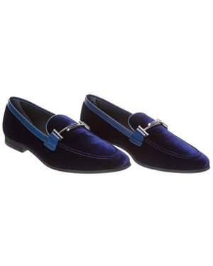 Tod's Double T Velvet Loafer (authentic Pre-loved) - Blue