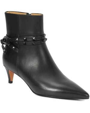 Tiffany & Fred Paris Studded Leather Bootie - Black