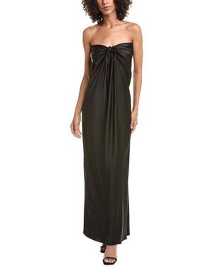 chinese dress ladies Iconic 1970s Halston Pastel Striped Silk Maxi Dress w/ Sequins