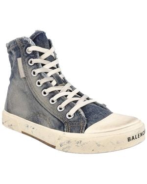 Balenciaga Paris Denim High-Top Trainer - Blue