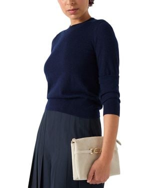 LK Bennett Ashley Wool & Cashmere-Blend Knitted Top - Blue