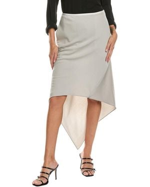 Helmut Lang Wool Scarf Hem Skirt - Grey