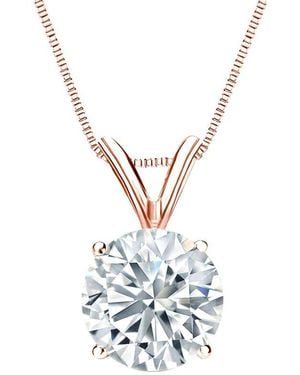 Sabrina Designs Lab Grown Diamonds 14K Rose 4.00 Ct. Tw. Lab-Grown Diamond Solitaire Necklace - White