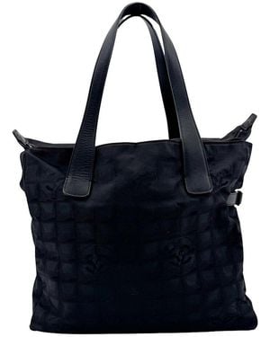 CHANEL Nylon New Travel Bag Line Tote Gm (Authentic Pre-Loved) - Blue
