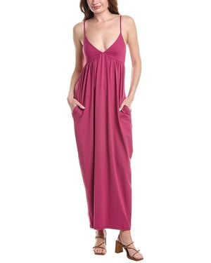 Susana Monaco String Pleated Maxi Dress - Red