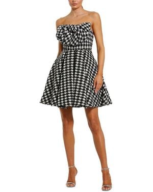 Mac Duggal Boucle Strapless Mini Dress - Black