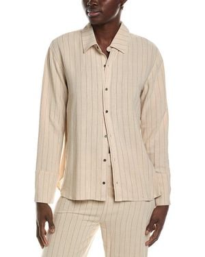 Chaser Brand Helena Linen-Blend Button-Down Shirt - Natural