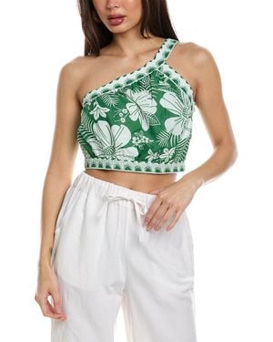FARM Rio Macaw Elegance Crop Top - Green