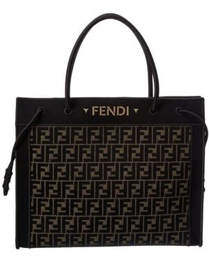 Fendi Magic Large Ff Shopper Tote - Black
